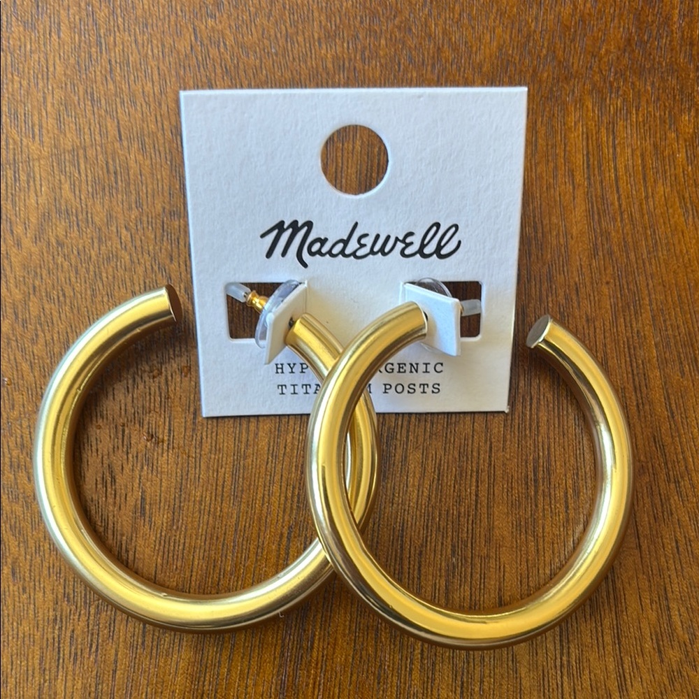 Madewell Chunky Gold Hoop Earrings